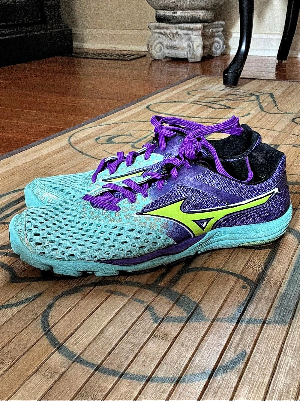 Mizuno Wave Creation Athletic Shoes Purple & Blue US 7.5